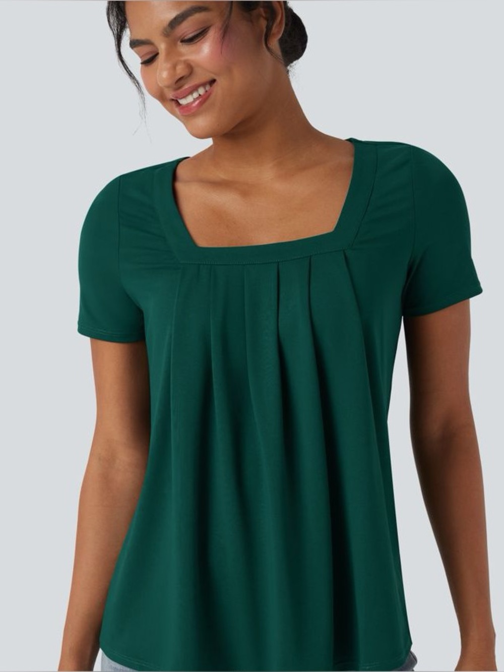 NWT Halara Square Neck Short Sleeve Casual Top – Size Small